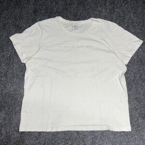 CK Calvin Klein Jeans White Tee T Shirt Womens Extra‎ Large XL Top